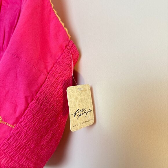 FREE PEOPLE Hello Lover Top in Pink Combo Size Small NWT - Picture 4 of 8